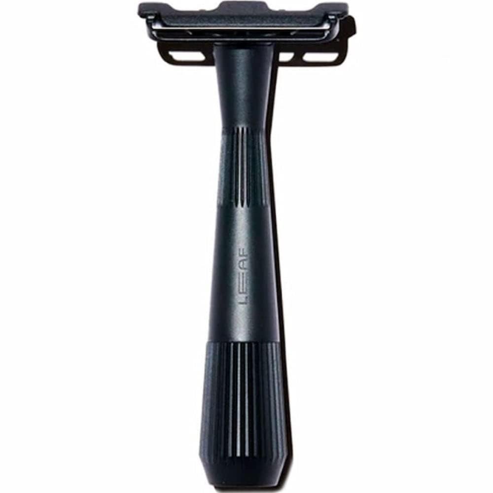 Leaf Shave Twig Razor – All-Metal Single Blade Razor, 5 Blades – Black