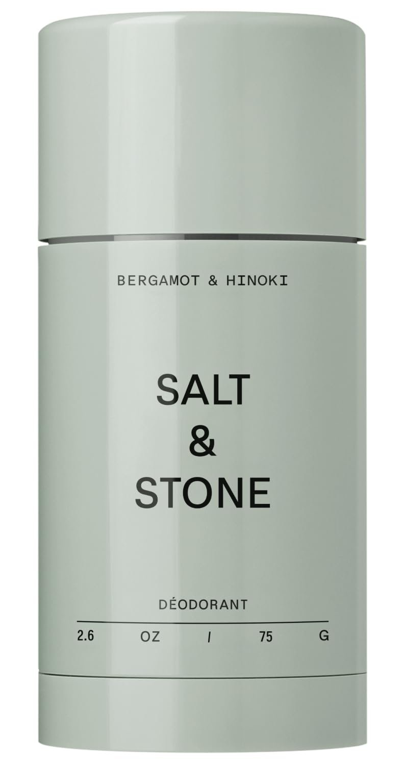 Salt & Stone Aluminum-Free Deodorant, Women & Men Bergamot & Hinoki 2.6 oz