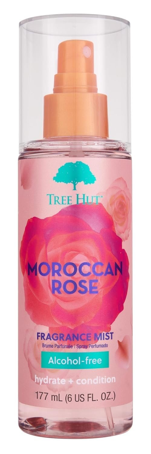 Tree Hut Moroccan Rose Hair & Body Mist, Alcohol-Free Body Spray, 6 Fl Oz