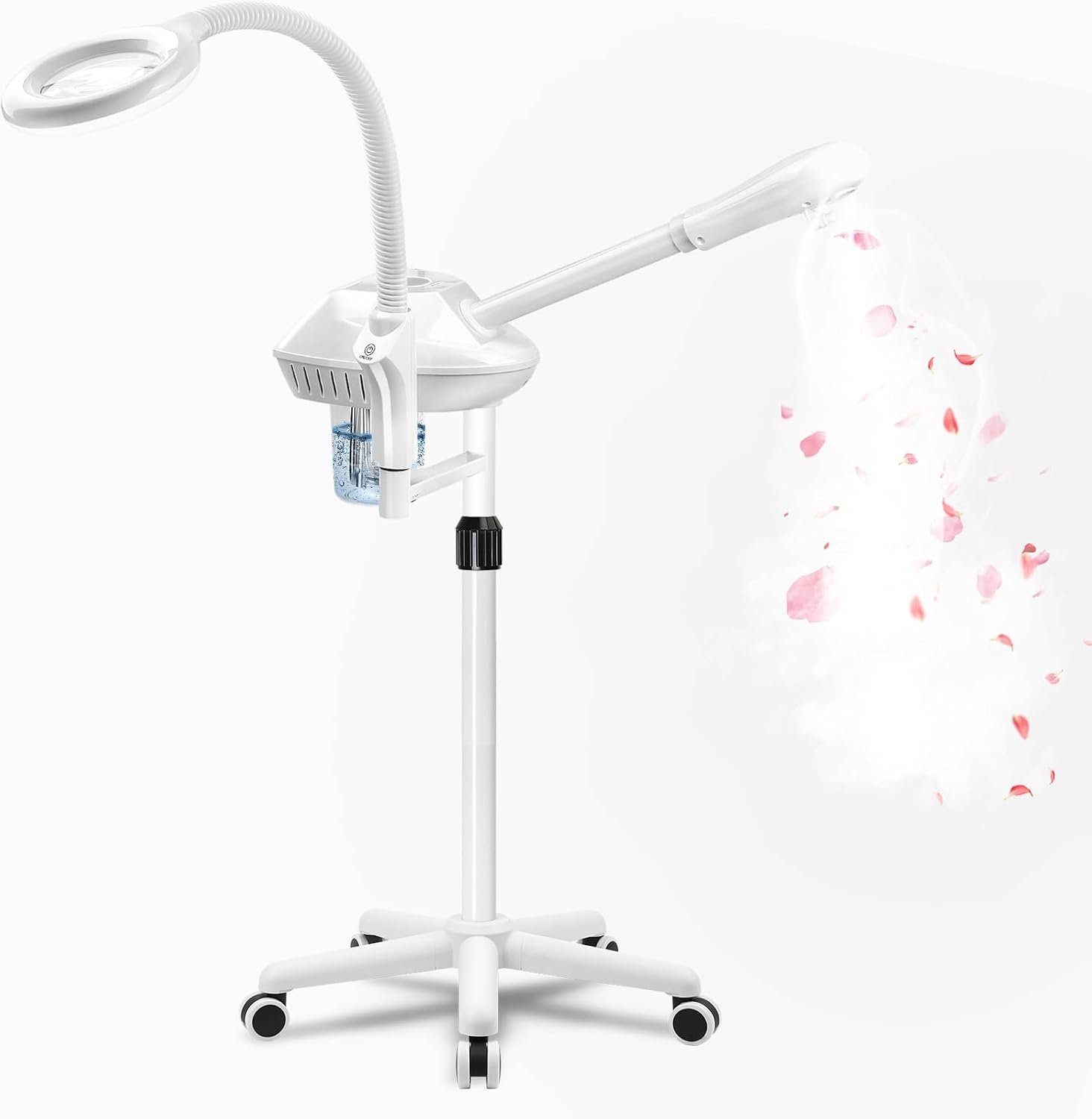 Salon Señor Professional Facial Steamer with 5X Magnifying Lamp,White