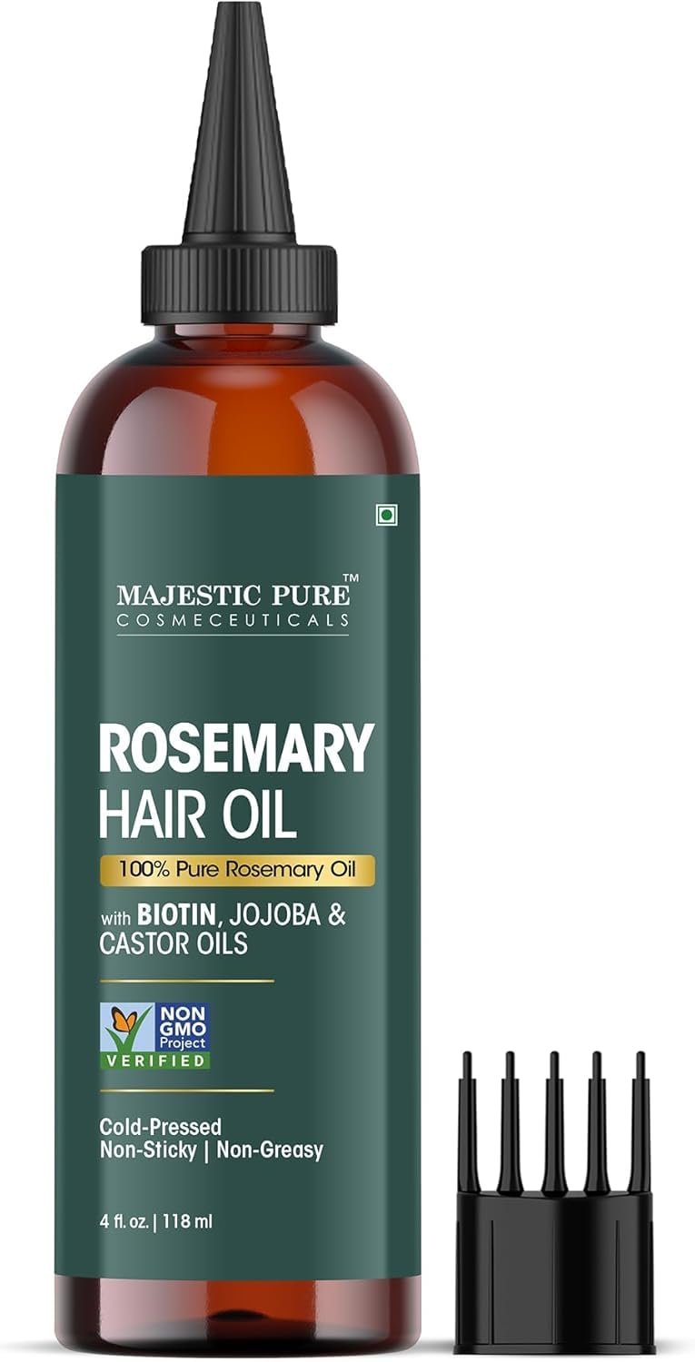 Majestic Pure Rosemary Hair Oil with Biotin – 4 Fl Oz