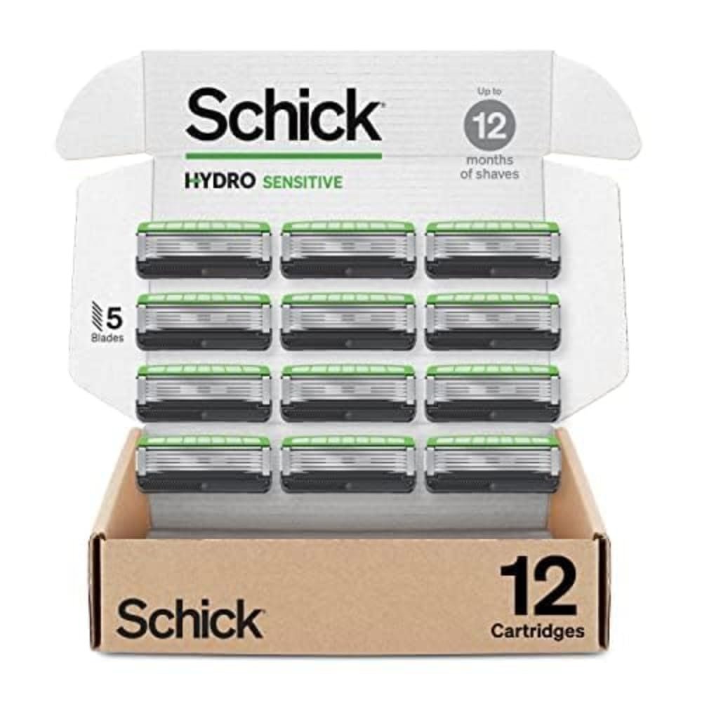Schick Hydro Sensitive 5-Blade Razors for Men Refills, 12 ct