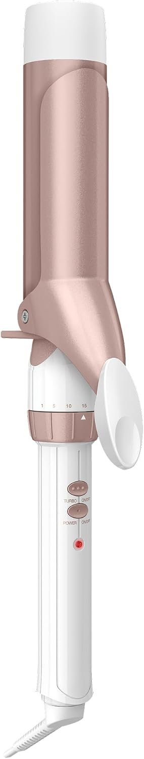 Conair Curling Iron, Double Ceramic, 1 1/2-in. Barrel, White/Rose Gold