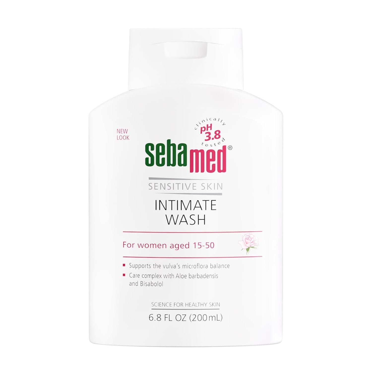 SEBAMED Feminine Intimate Wash pH 3.8 Balance With Aloe Vera Mild Organic Based Daily Cleansing Wash Feminine Hygiene 6.8 Fluid Ounces (200 mL)