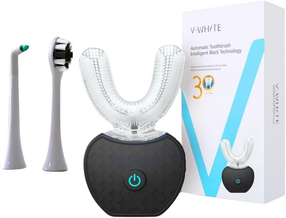 V-WHITE Ultrasonic U Shaped Auto Brush for Adults – Automatic Toothbrush
