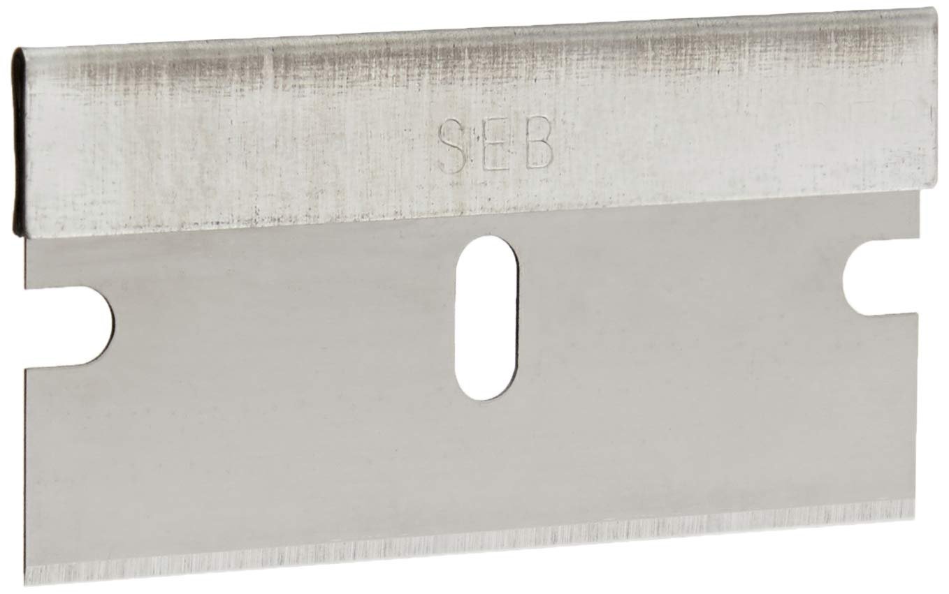Amazon Basics Single Edge Razor Blades, High Carbon Steel, Clam Shell, 100-Pack