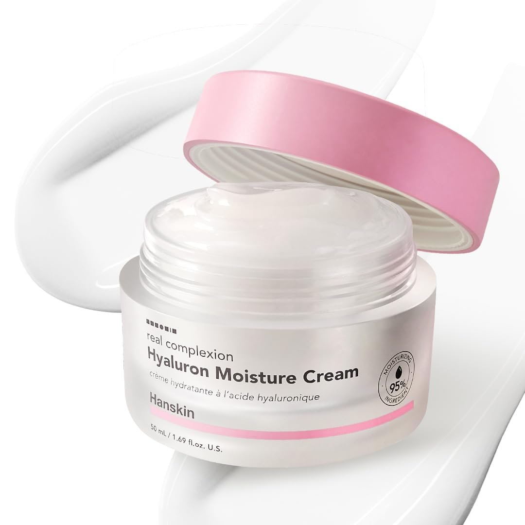 Hanskin Hyaluron Moisture Cream, Face Moisturizer for Dry Skin, 1.69 fl oz