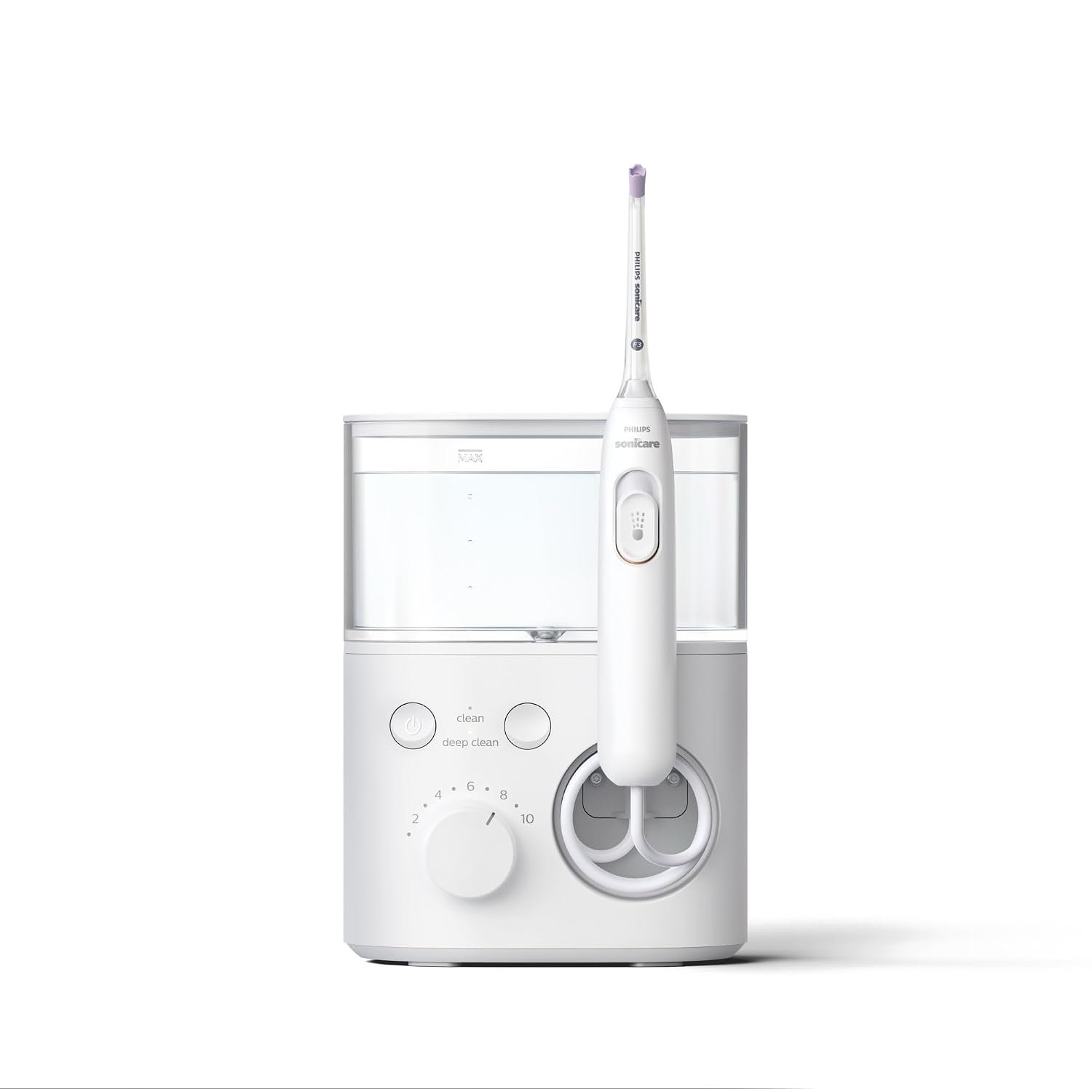 Philips Sonicare Countertop Power Flosser 5000, 2 Nozzles, White