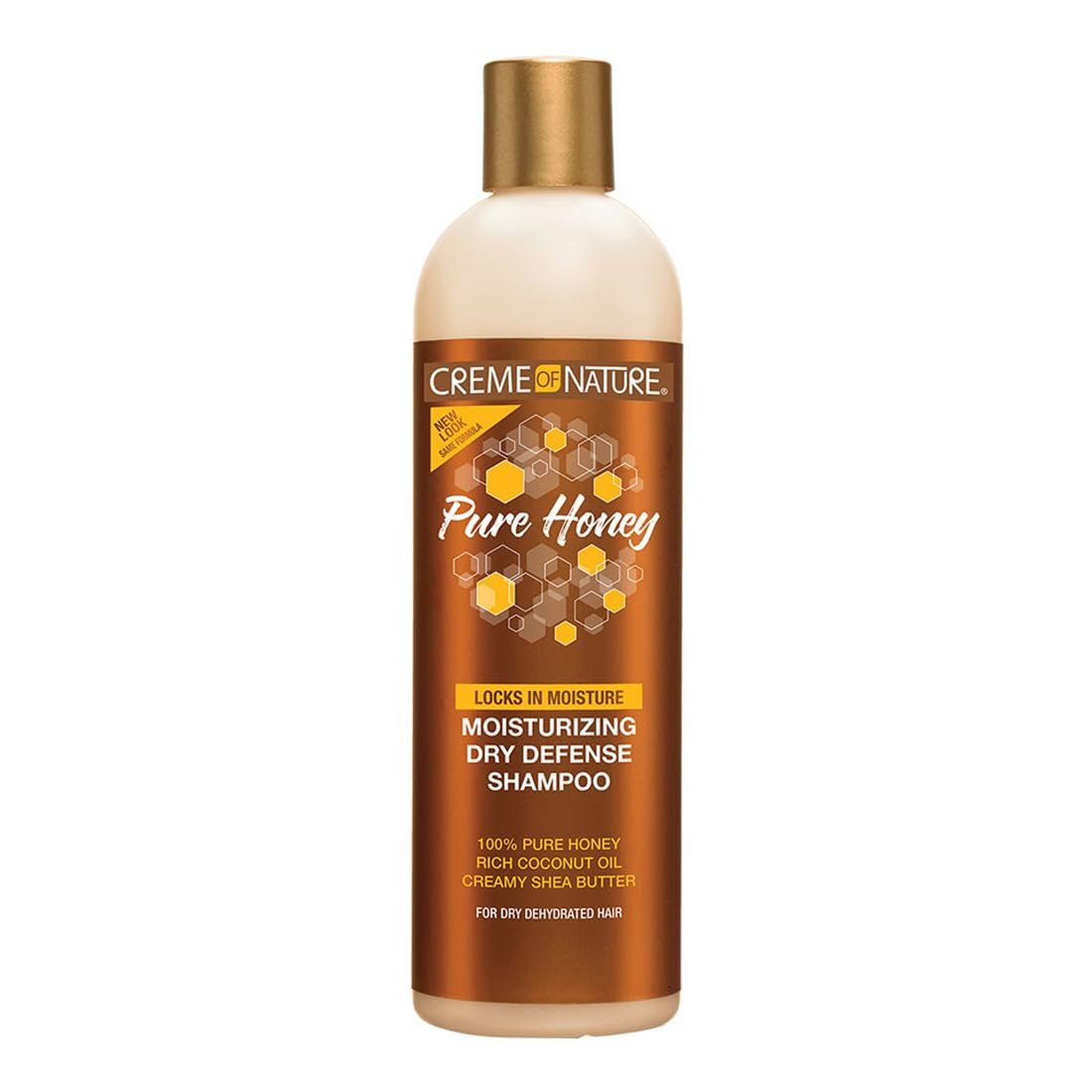 Creme of Nature Pure Honey Moisturizing Dry Defense Shampoo, 12 oz