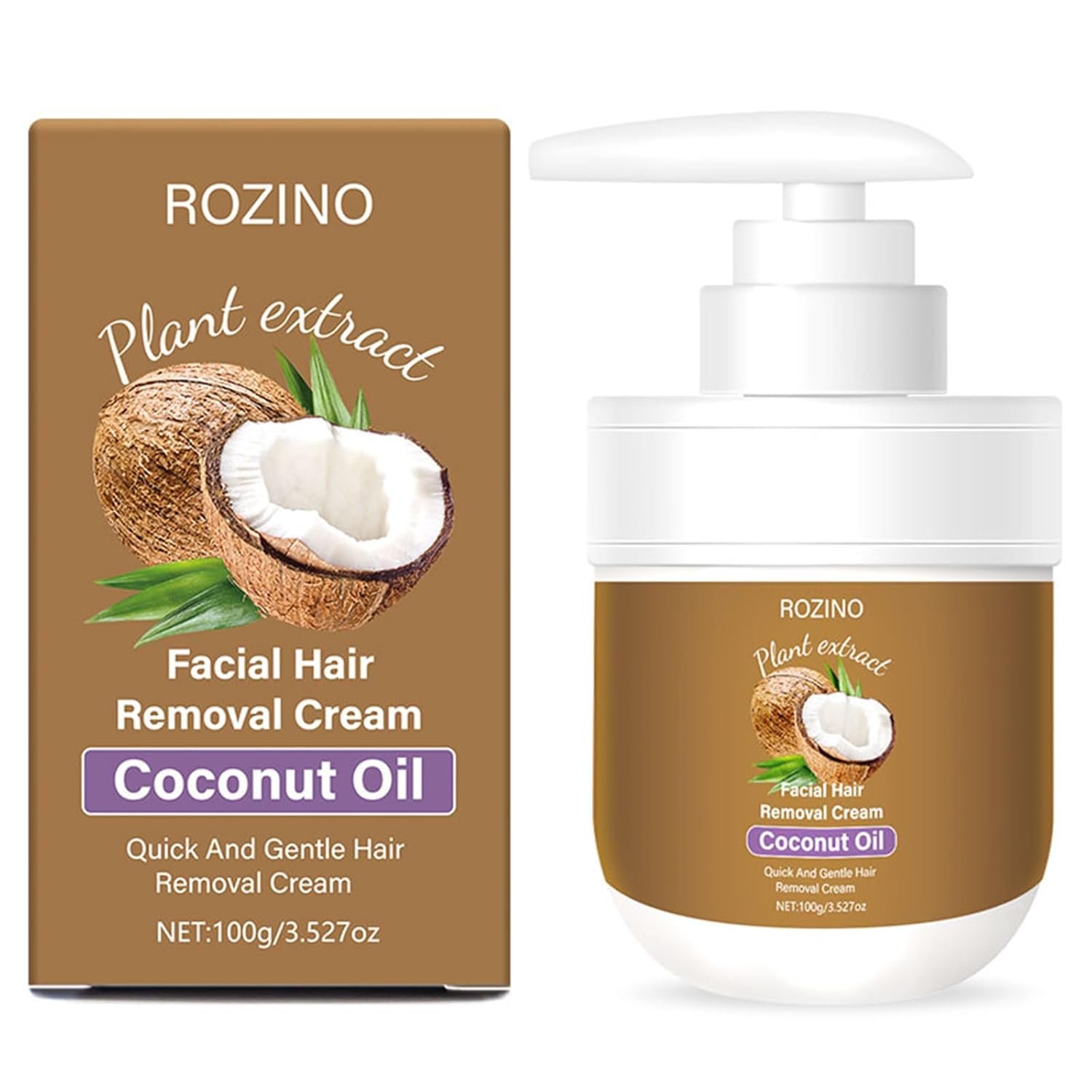 Facial Hair removal for Women,Gentle Coconut Oil Hair Removal Cream