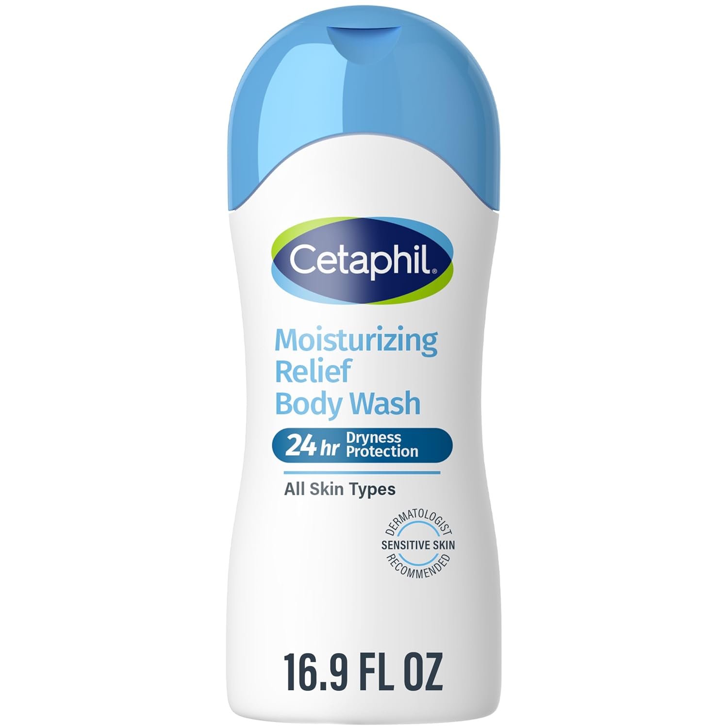 Cetaphil Moisturizing Body Wash, Sensitive Skin, Fragrance Free, 16.9oz
