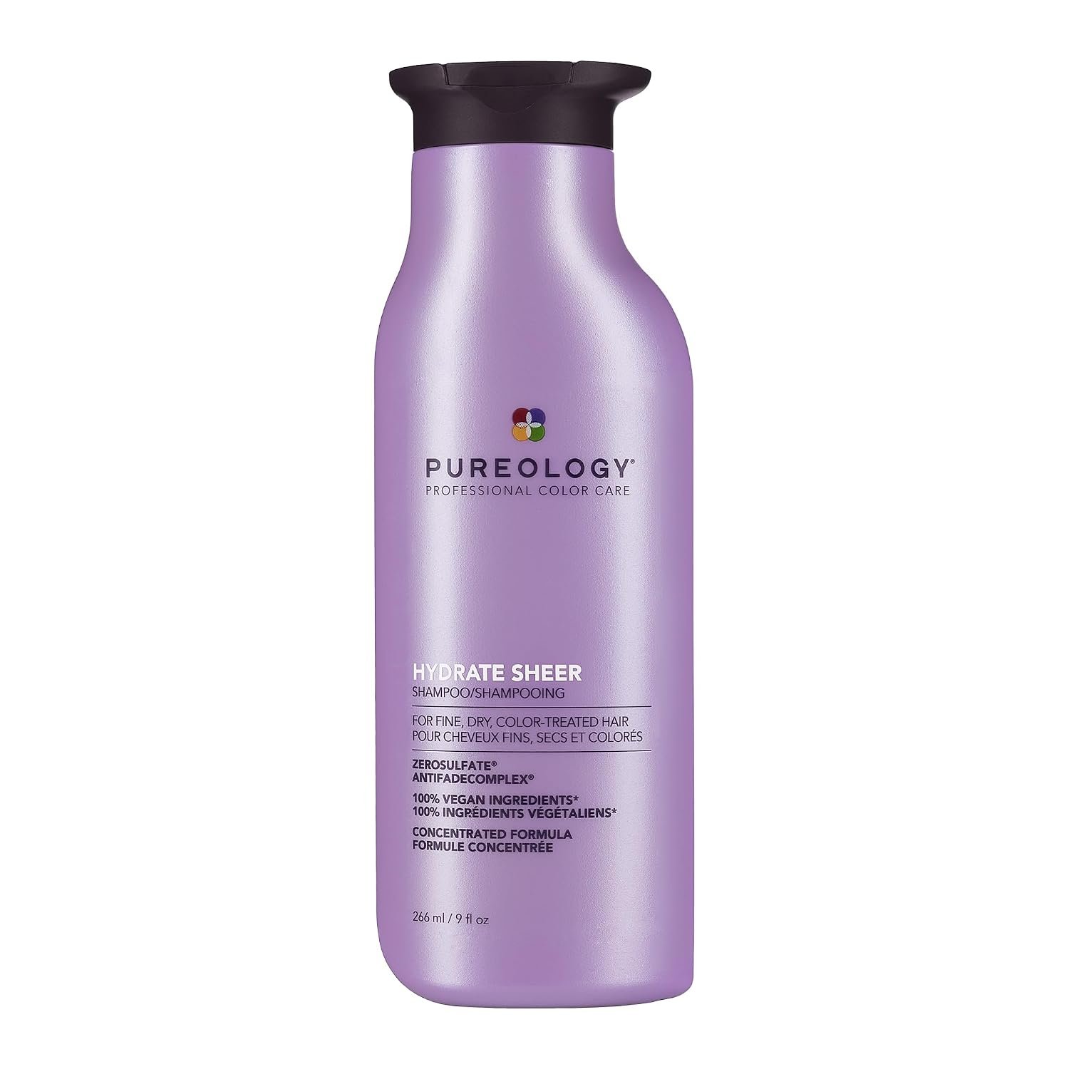 Pureology Hydrate Sheer Shampoo – Lightweight Hydrating Shampoo For Fine or Dry Color-Treated Hair, Silicone-Free & Vegan