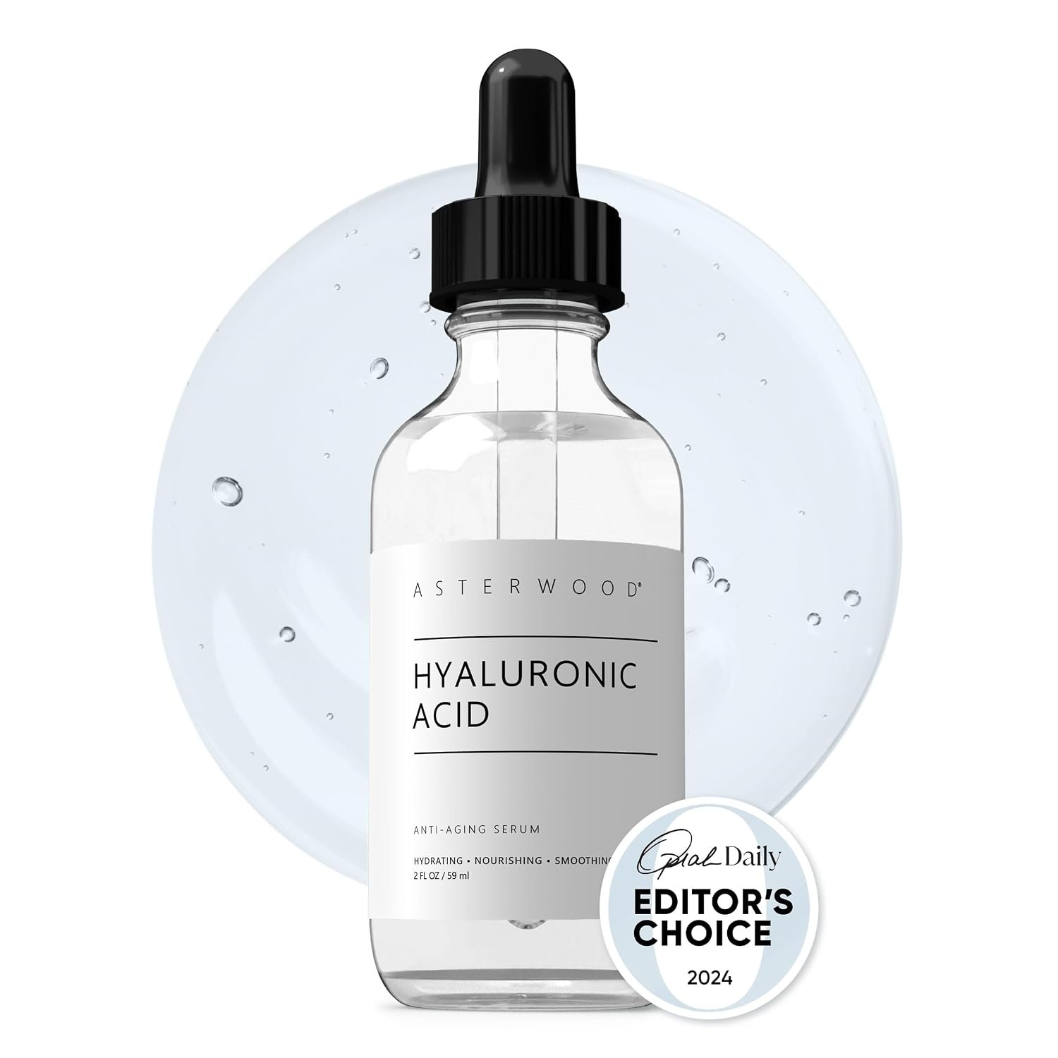 Asterwood Pure Hyaluronic Acid Serum for Face, Anti-Aging & Hydrating