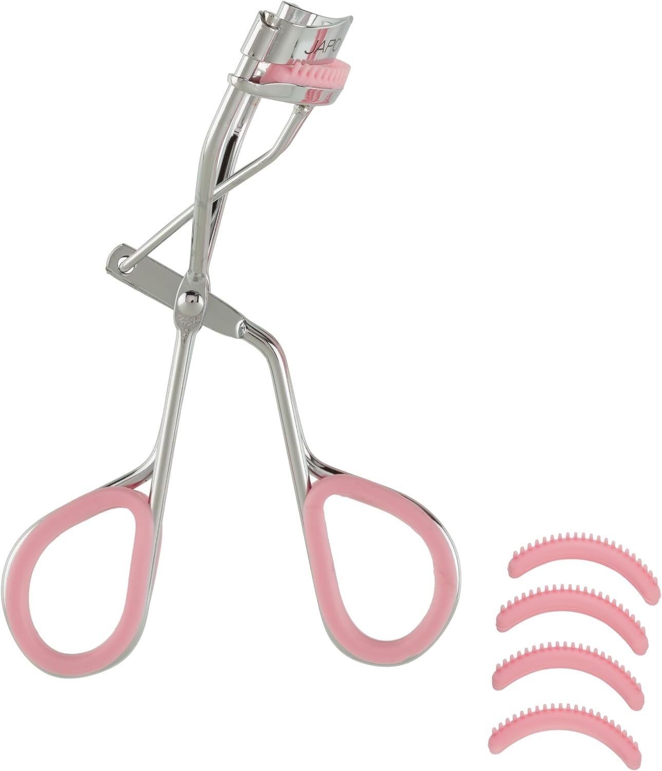 JAPONESQUE Lash Definition Eyelash Curler with 2 Unique and Different Lash Pads that Offer Different Lash Curl Effects and 4 Replacement Pads