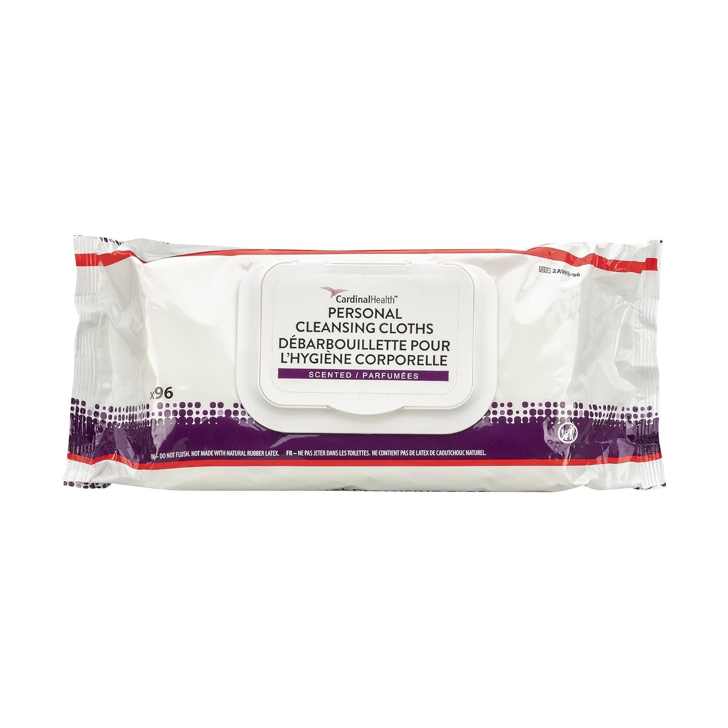 Cardinal Health Personal Cleansing Wipes, Fragrance Free, 9×13 Inch Adult Washcloths, Non-Flushable Disposable Bathing Wipes, Soft & Pre-Moistened, 96 Count (1 case of 6 Packs- Total of 576 eaches)