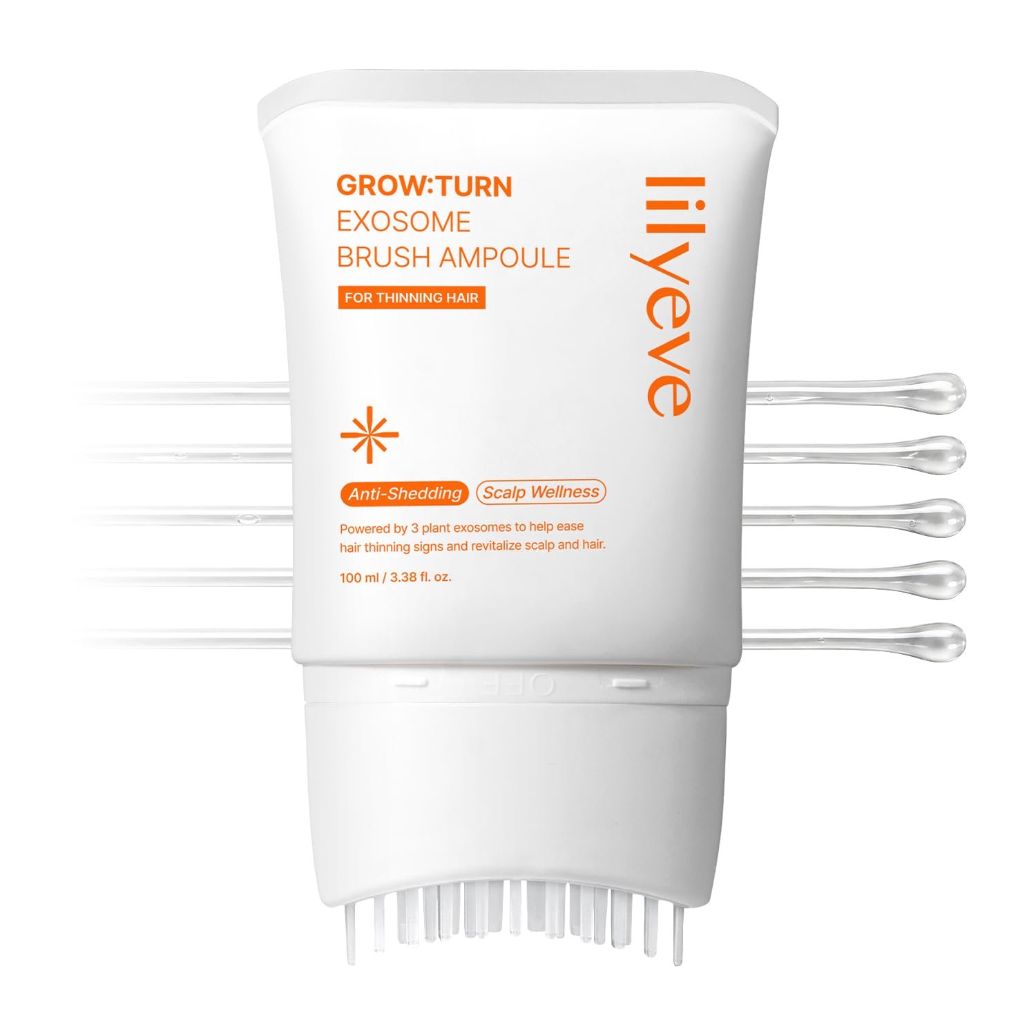 lilyeve GROWTURN Exosome Hair Growth Serum with Built-In Brush, 3.38 fl oz