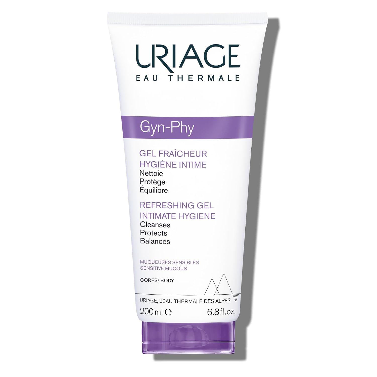 Uriage Gyn-Phy Feminine Wash, pH Balanced Refreshing Gel For Intimate Area | Daily Hygiene For External Itimate Areas, Foaming Gel, Tested Under Gynecological Control