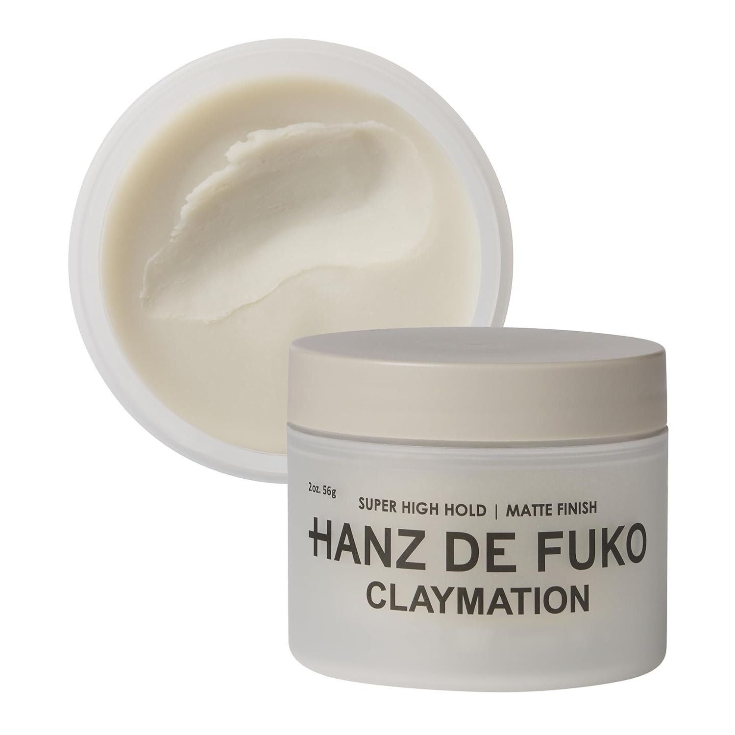 Hanz de Fuko Claymation – Premium Men’s Hair Styling Clay for a Super High Hold, Matte Finish – Clay & Wax Hybrid, Ideal Texture Product for Straight, Wavy and Thick Hair Types – 2 oz, Travel Size