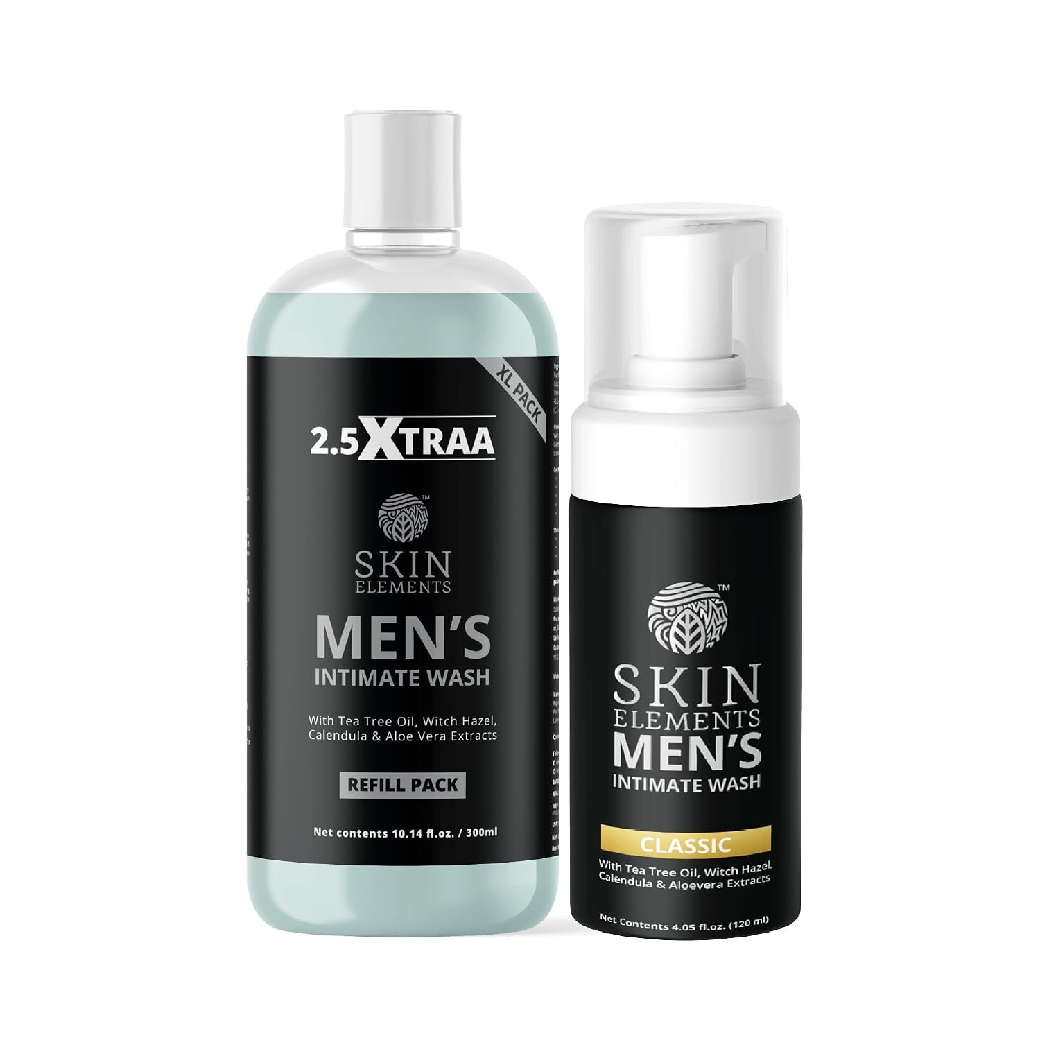 Skin Elements Mens Intimate Wash JUMBO Pack | With Refill | 14.2 Fl Oz