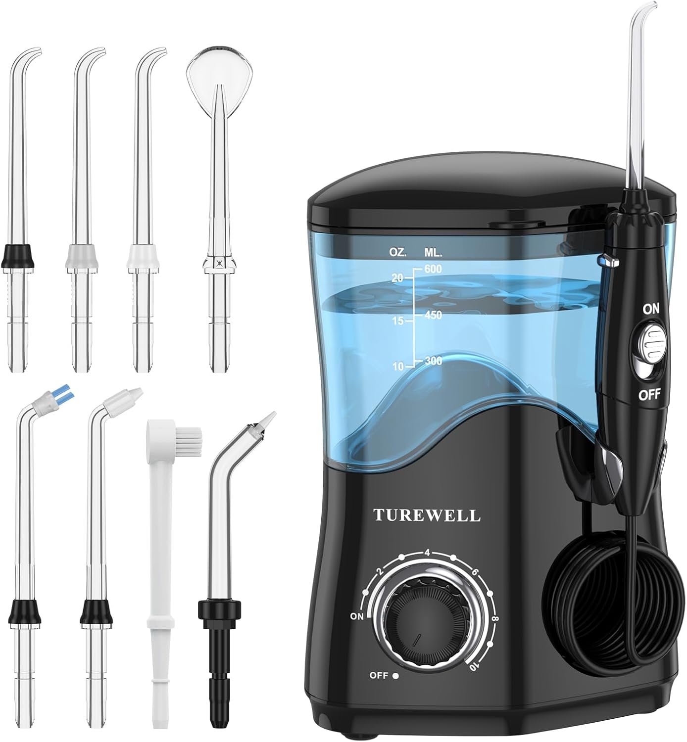TUREWELL Water Dental Flosser for Teeth/Braces, Water Teeth Cleaner