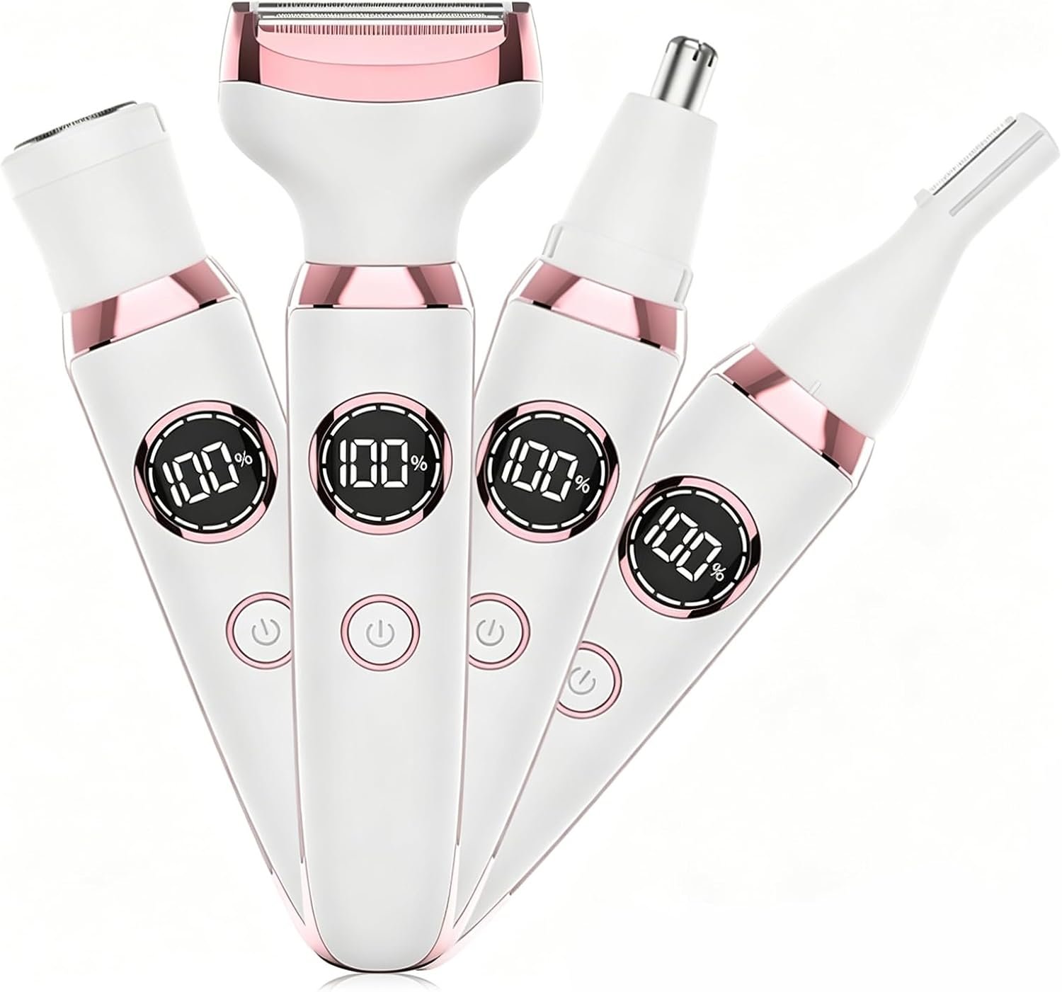ANFOOS 4-in-1 Electric Razor for Women, Nose Hair Trimmer & Bikini Shaver