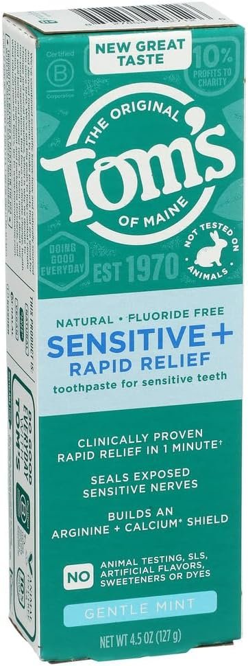 Toms of Maine Sensitive Rapid Relief Toothpaste, 4.5 OZ