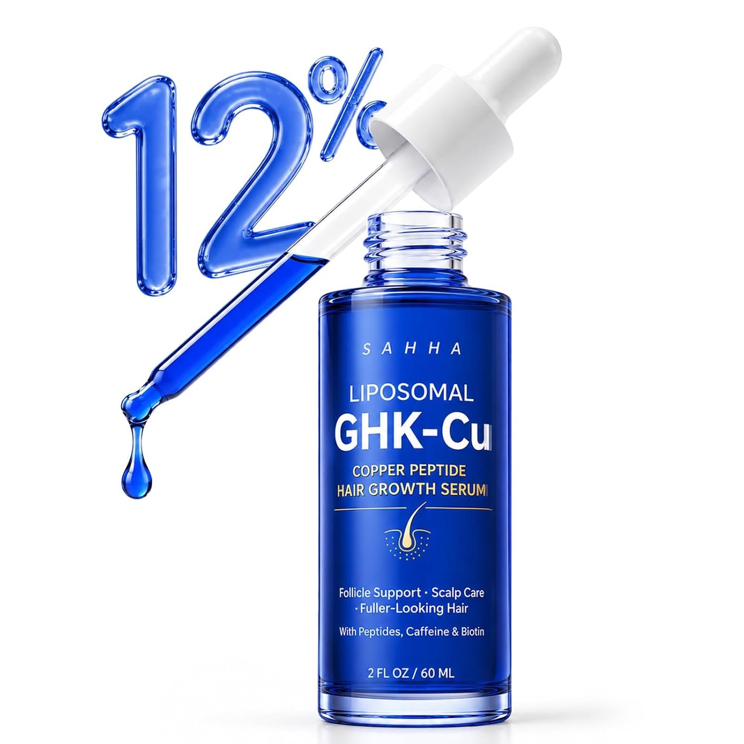 GHK-Cu Peptide Hair Growth Serum, 7200MG Copper Peptides Scalp Serum