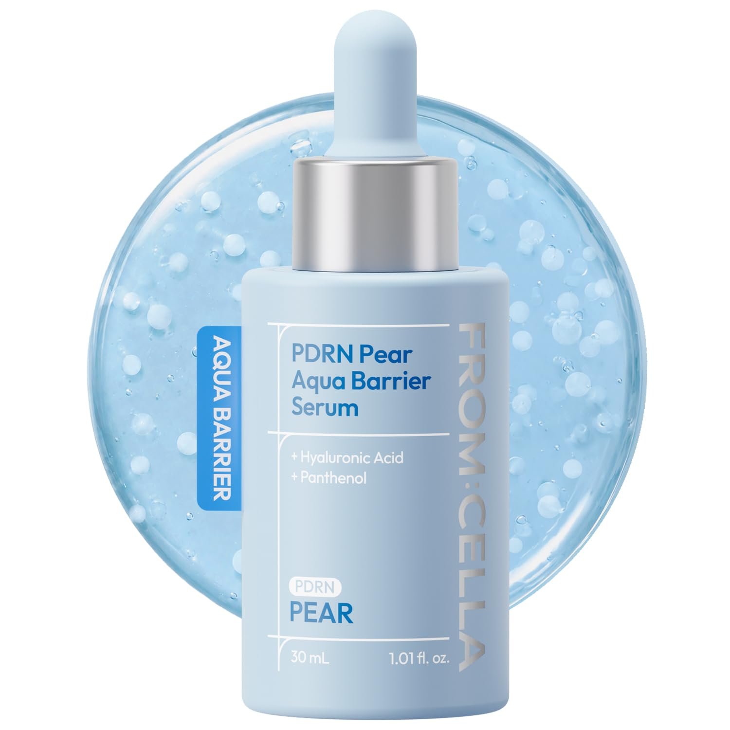 FromCella PDRN Pear Aqua Barrier Serum, Korean Hydrating Serum with Hyaluronic Acid & Centella, Soothing Barrier Repair for Sensitive Skin