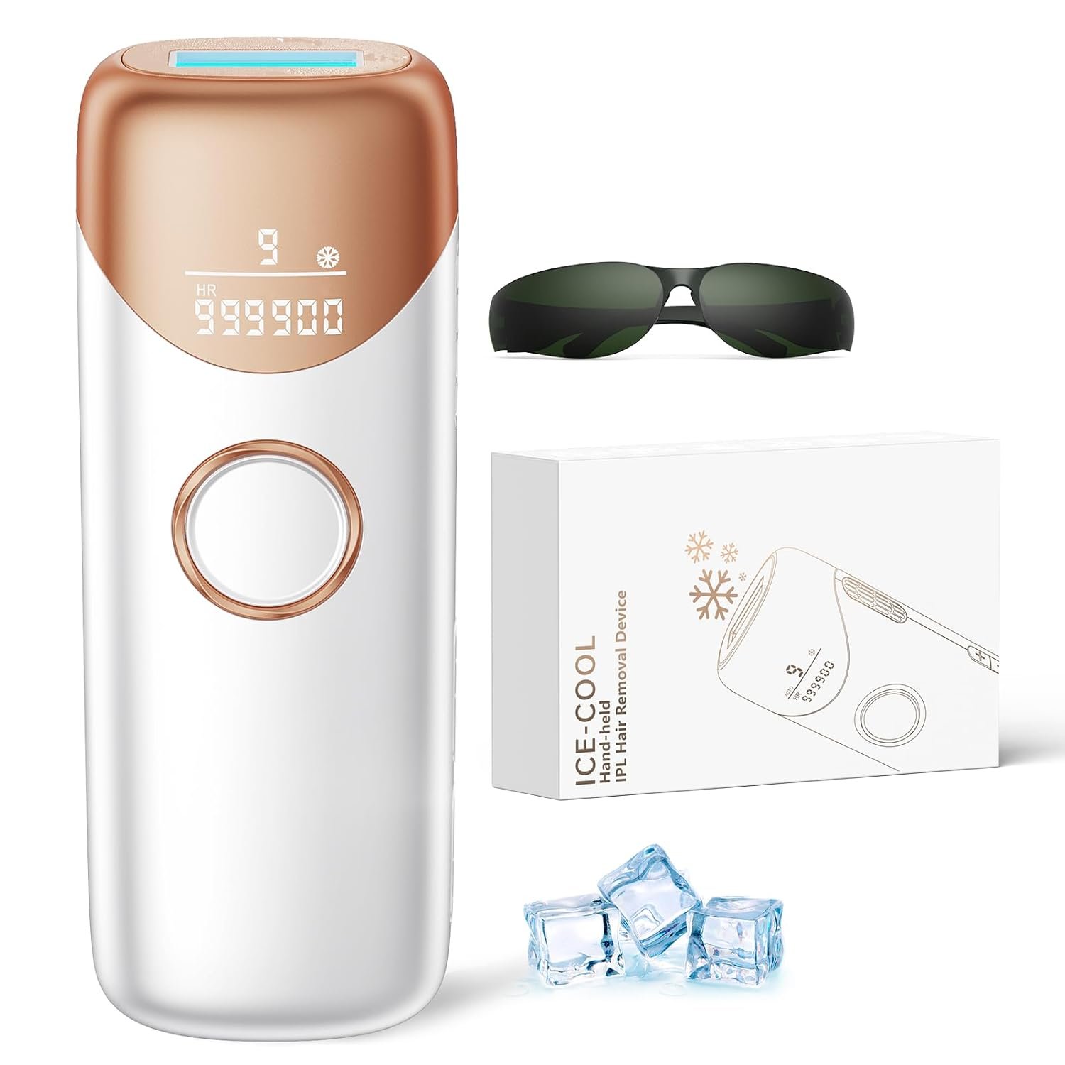 Ubroo Laser Hair Removal for Women, Visible Results in 2 Sessions (Gold)