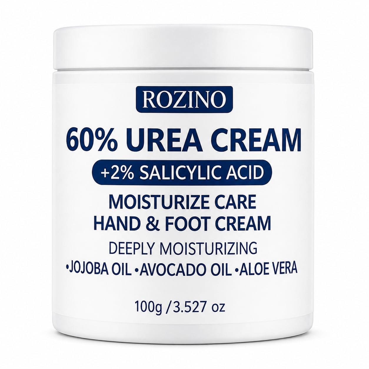 60% Urea Cream for Feet & Hands, 2% Salicylic Acid Foot Cream for Dry Cracked Heels, Intensive Moisturizing Heel Repair Cream with Jojoba Oil, Avocado Oil & Aloe Vera, Rough Skin Care