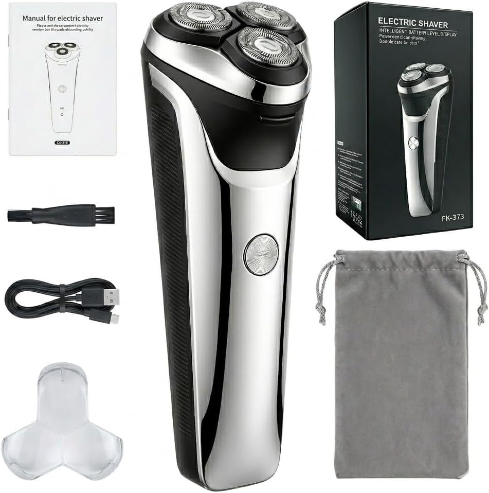 Men Electric Razor, Wet & Dry USB-C Shaver, Pop-up Trimmer, Gunmetal