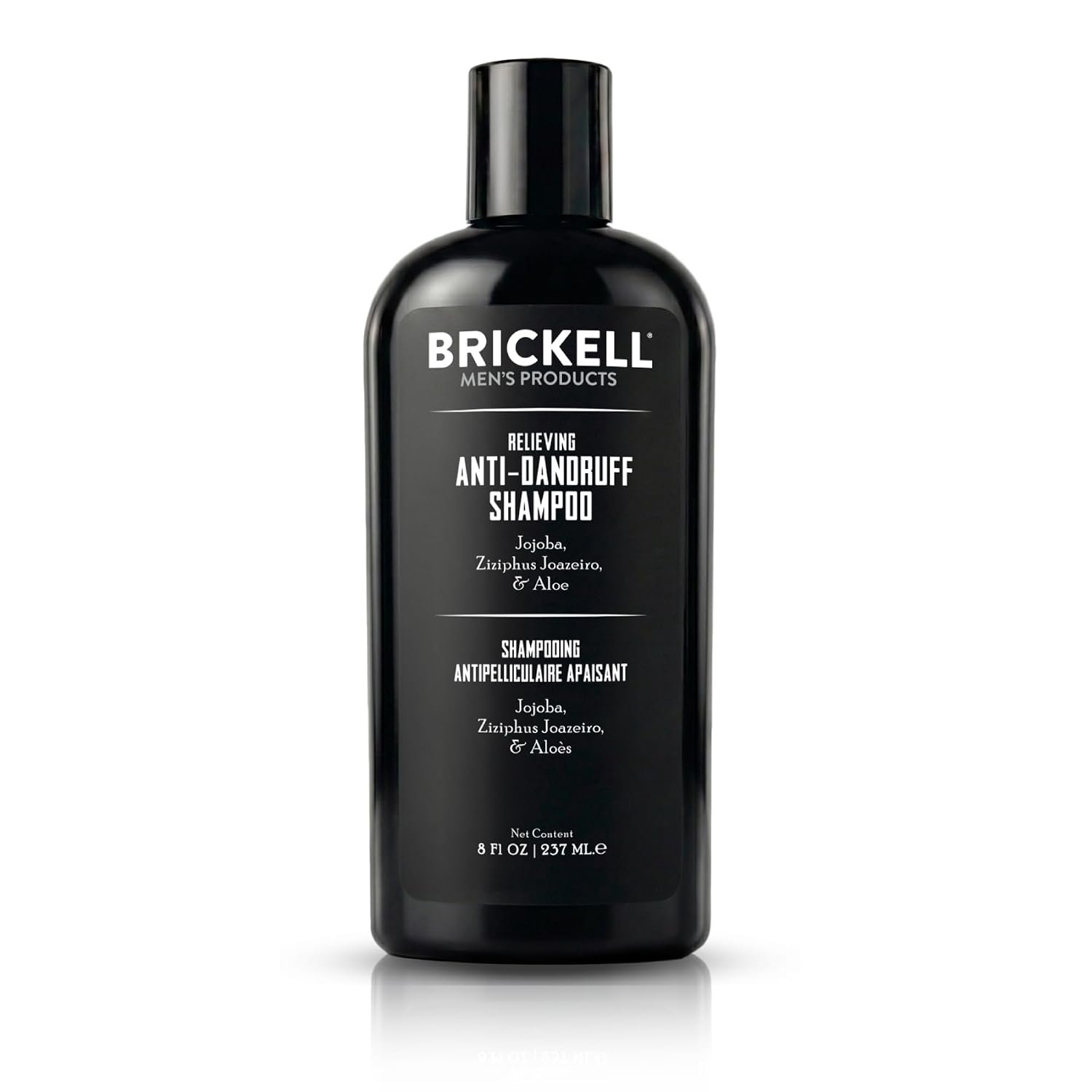 Brickell Men’s Relieving Dandruff Shampoo For Men, Soothes and Eliminates Dandruff With Salicylic Acid, Ziziphus Joazeiro, and Aloe, 8oz, Scented