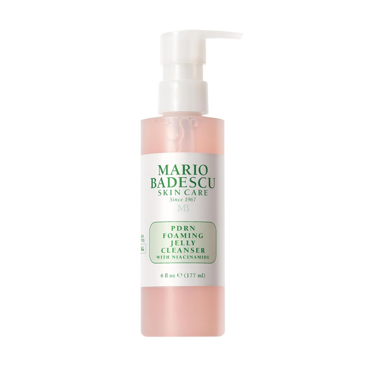PDRN Foaming Jelly Face Cleanser with Peptides & 1% Niacinamide, 6 Fl Oz