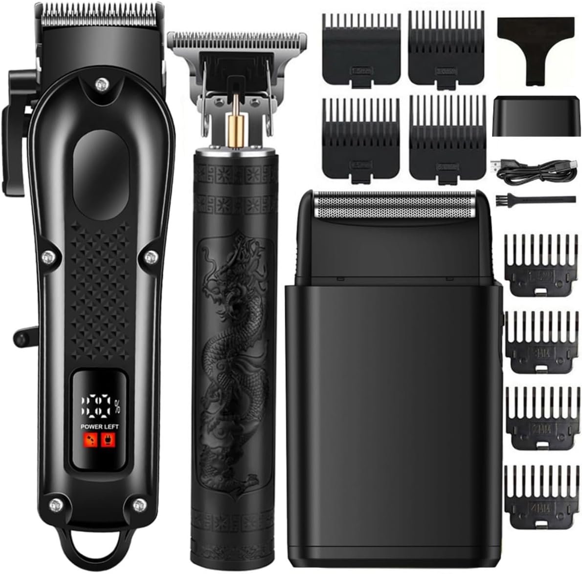 Hair Clippers for Men, Cordless Hair Cutting Kit with Trimmer Shaver