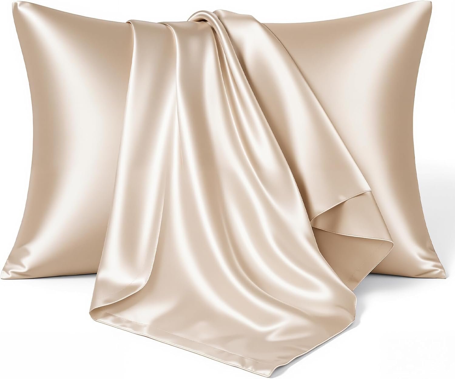 Satin Pillowcase for Hair and Skin Care – 1 Pack, Super Soft & Cooling Like Silk, Gift for Women and Men, 20×30 Inches, 1 Piece, Champagne