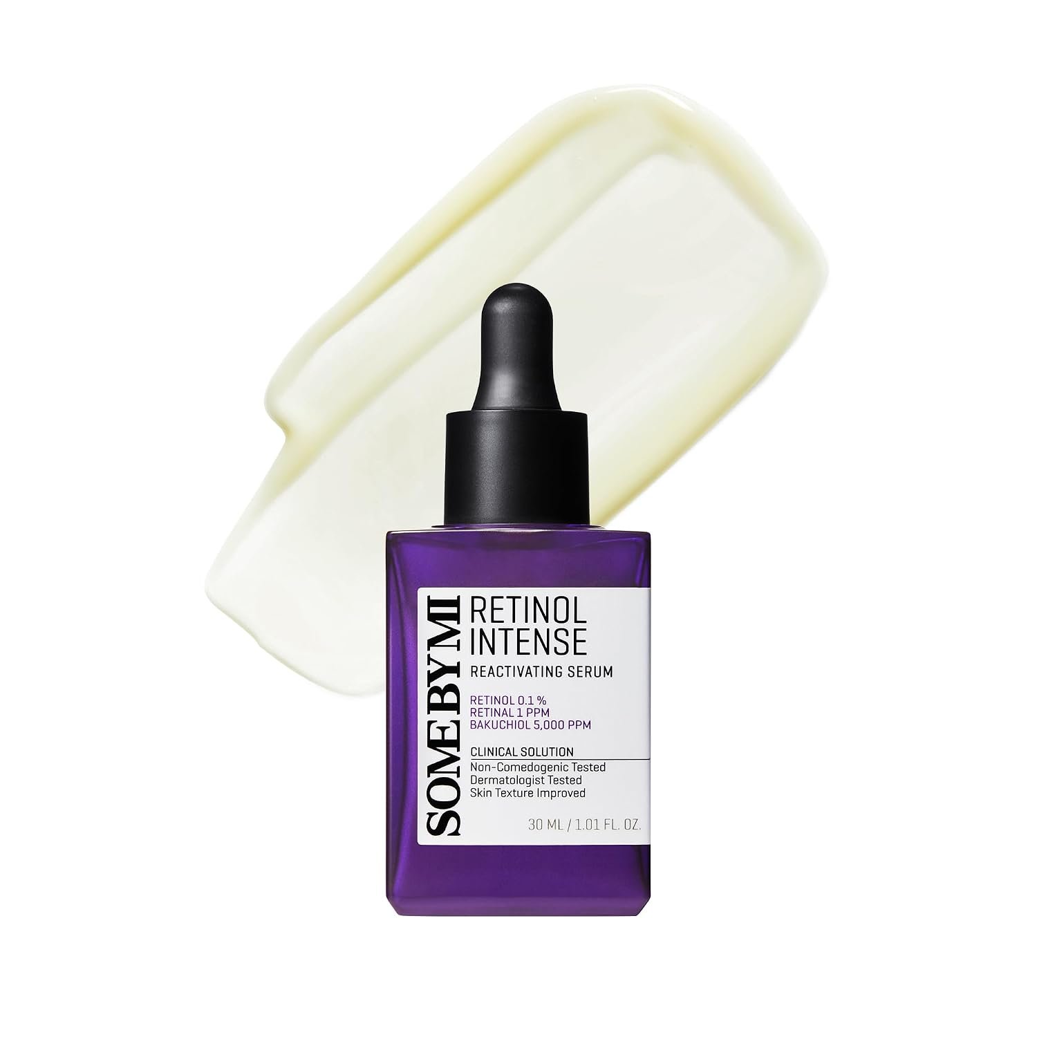 SOME BY MI Retinol Intense Reactivating Serum – 1.01oz, 30ml – Korean Bakuchiol Retinol Serum for Face Firming – Improves Signs of Aging, Minimizes Pore Size & Refines Skin Texture – Korean Skin Care