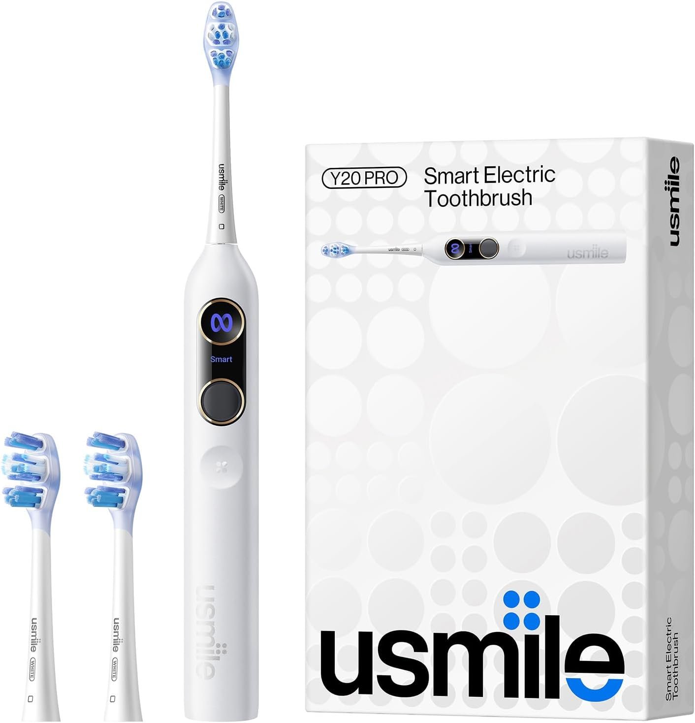 usmile Y20PRO Smart Electric Toothbrush with APP, AM/PM Mode, White