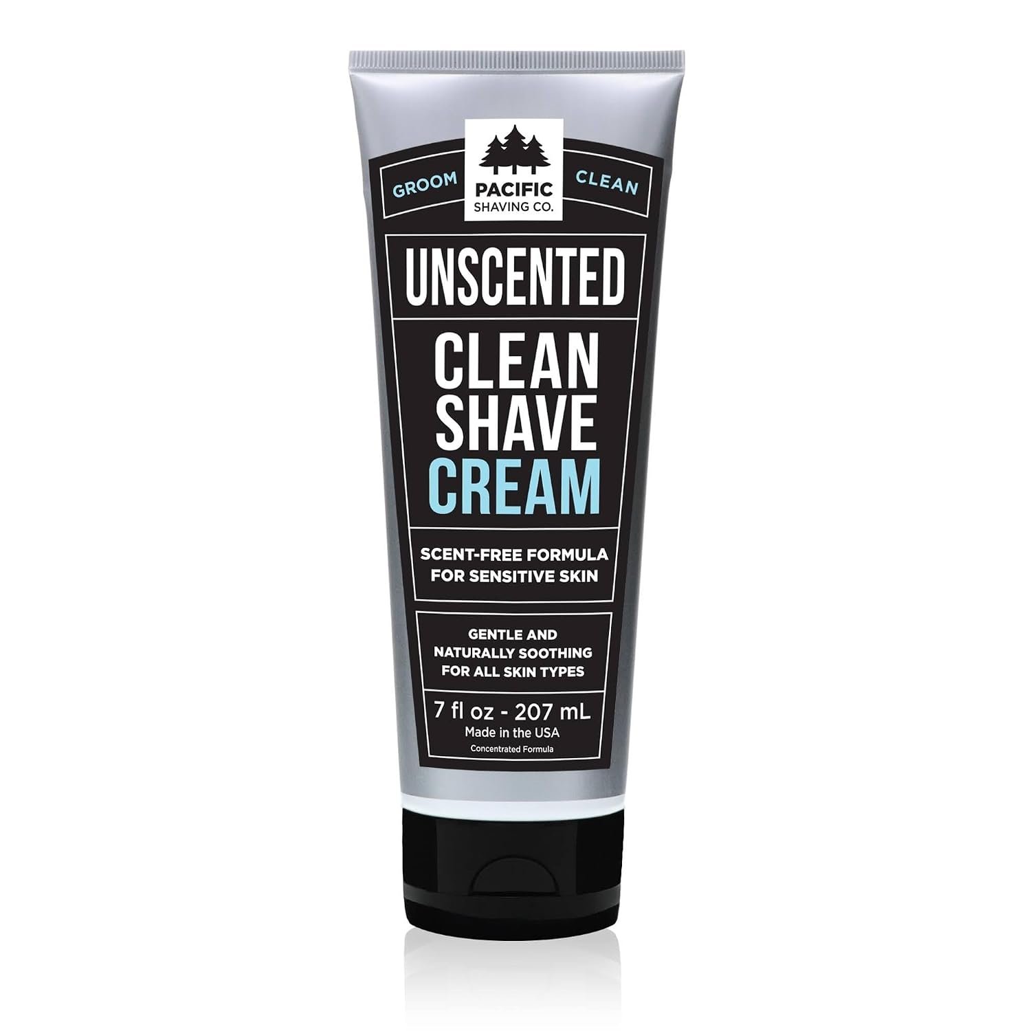 Pacific Shaving Company Clean Men’s Sensitive Shaving Cream, 7 Oz