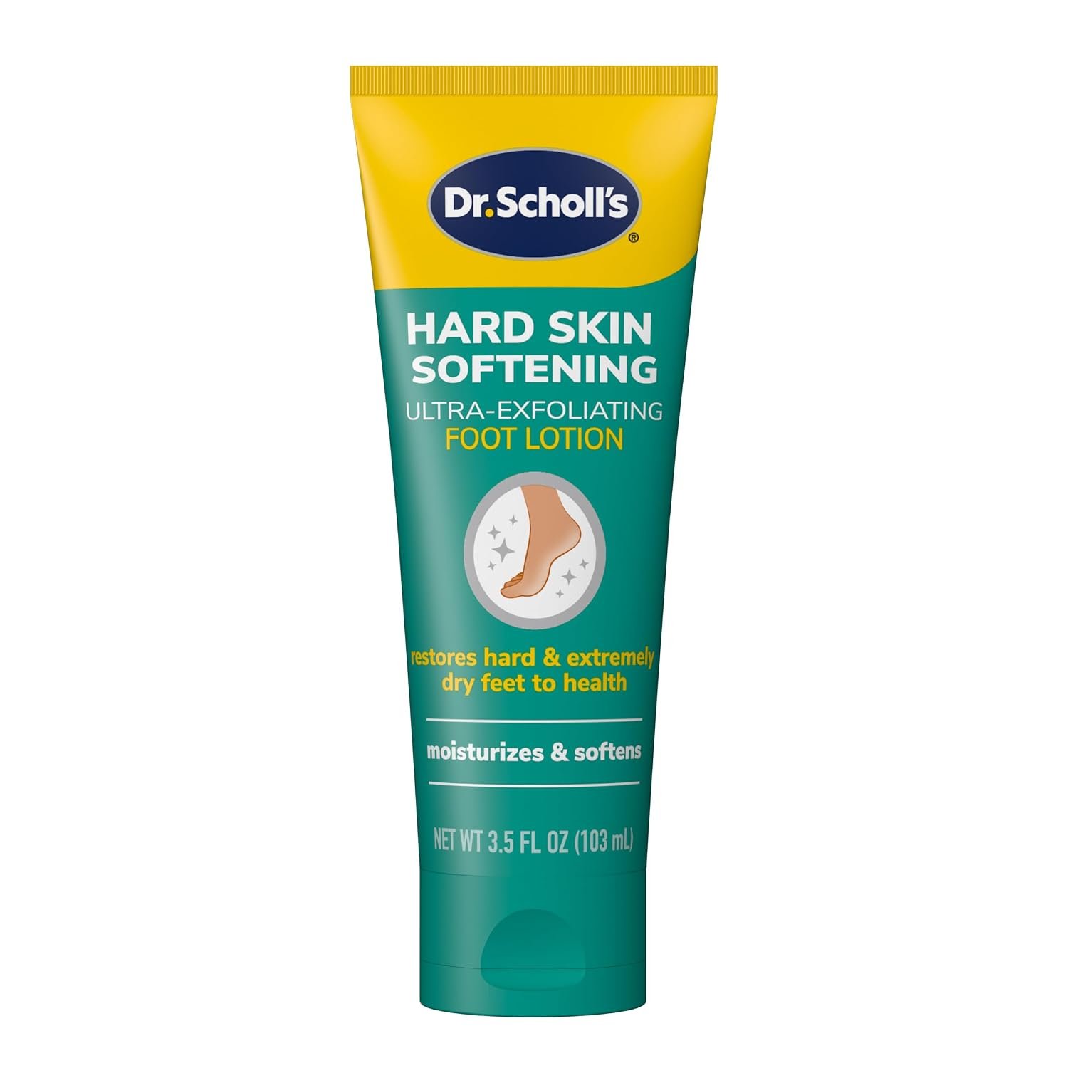 Dr. Scholl’s Foot Lotion for Dry Cracked Feet, Foot Cream with Urea, 3.5 oz