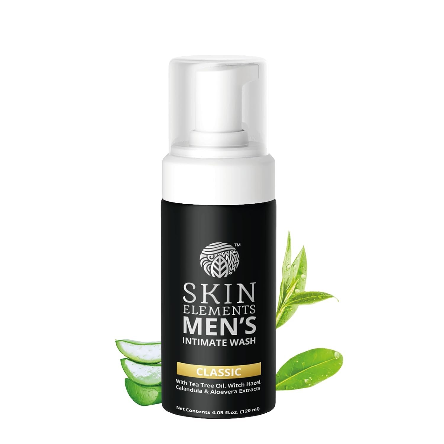 Skin Elements Mens Intimate Wash | Tea Tree Oil & Aloe Vera | 4.05 Fl Oz