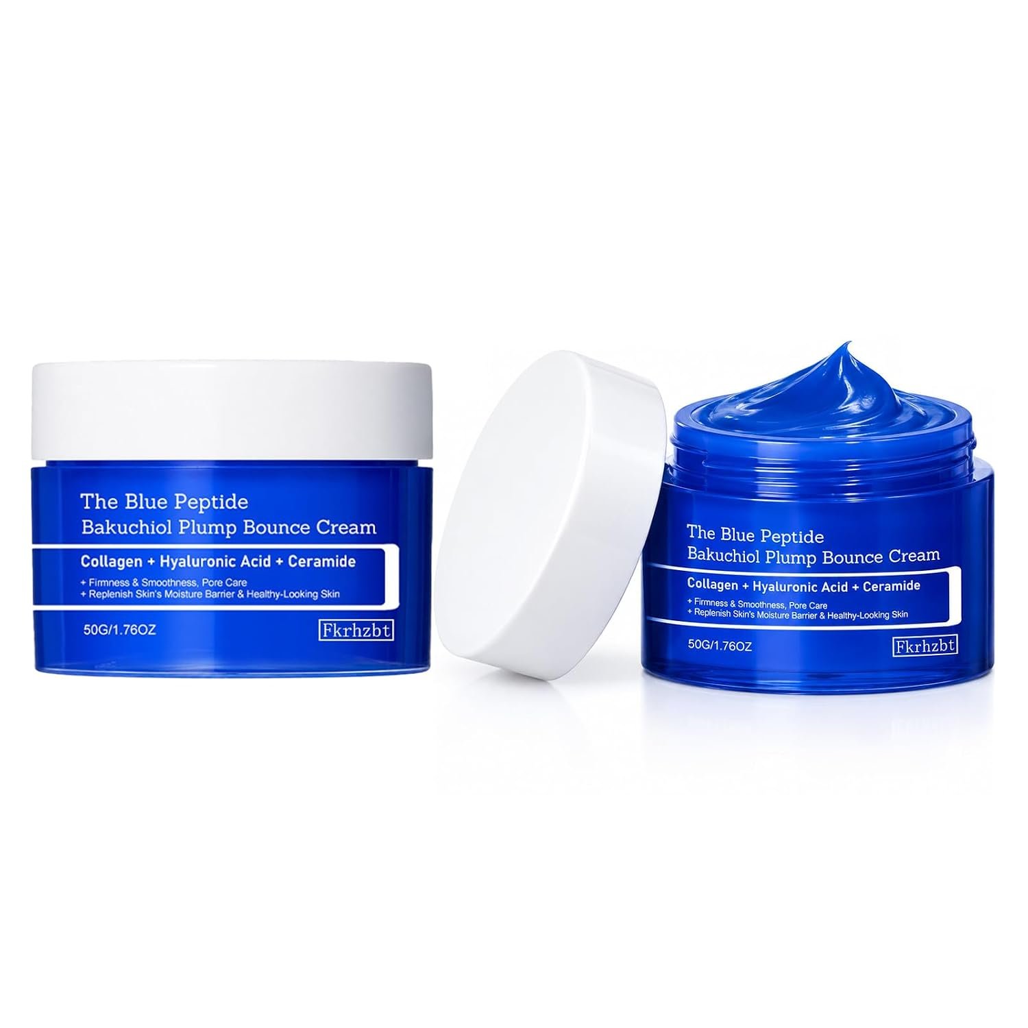 Blue Copper Peptide Bakuchiol Face Cream, Plumping Bounce Moisturizer 2 PCS
