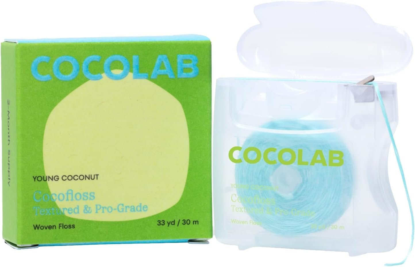 Cocofloss Expanding Woven Dental Floss by COCOLAB, Coconut Scent, 1-Pack