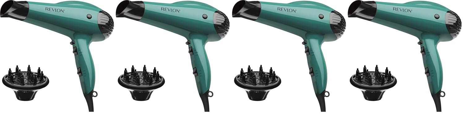 Revlon Volume Booster Hair Dryer | 1875W for Voluminous Lift and Body, (Green)