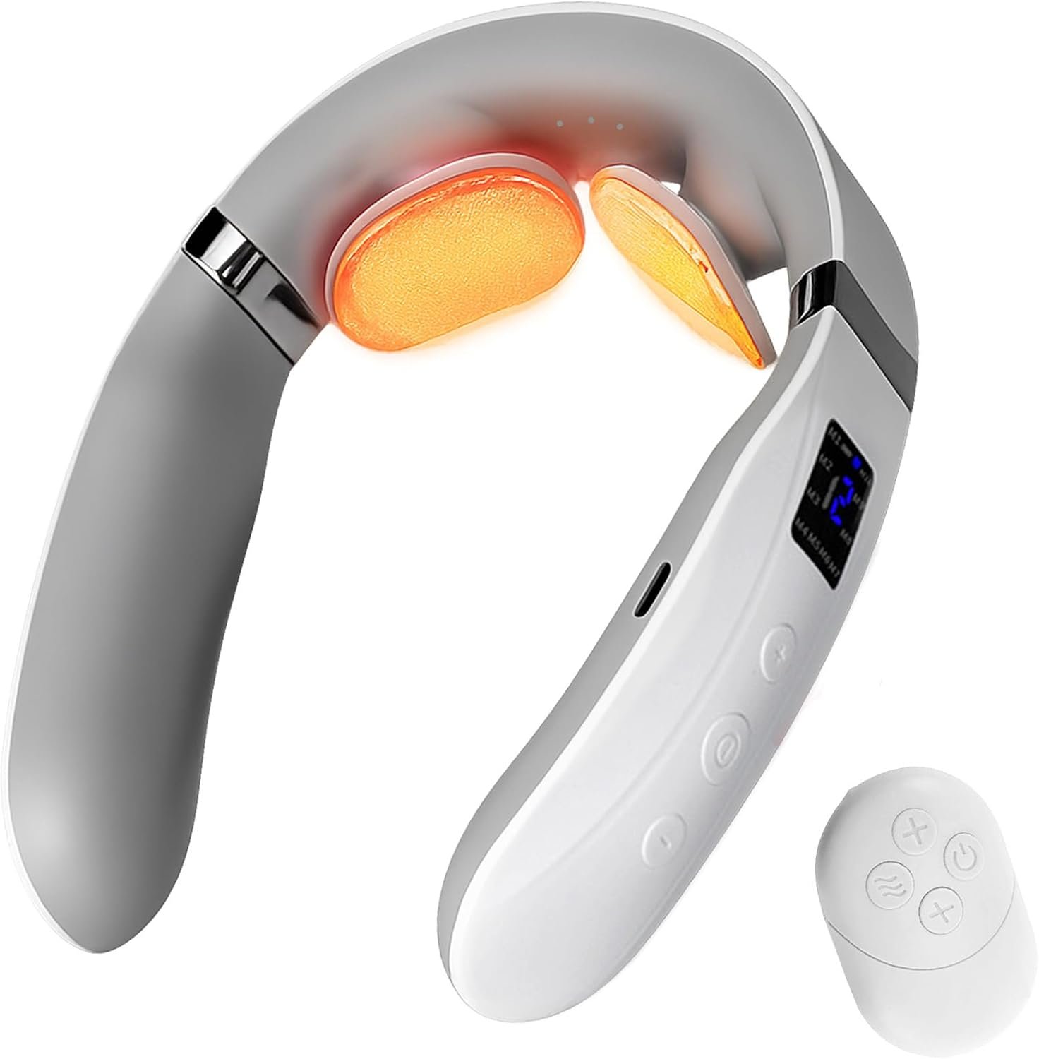 Neck Massager with Heat, Portable Heated Neck & Shoulder Massager for Home