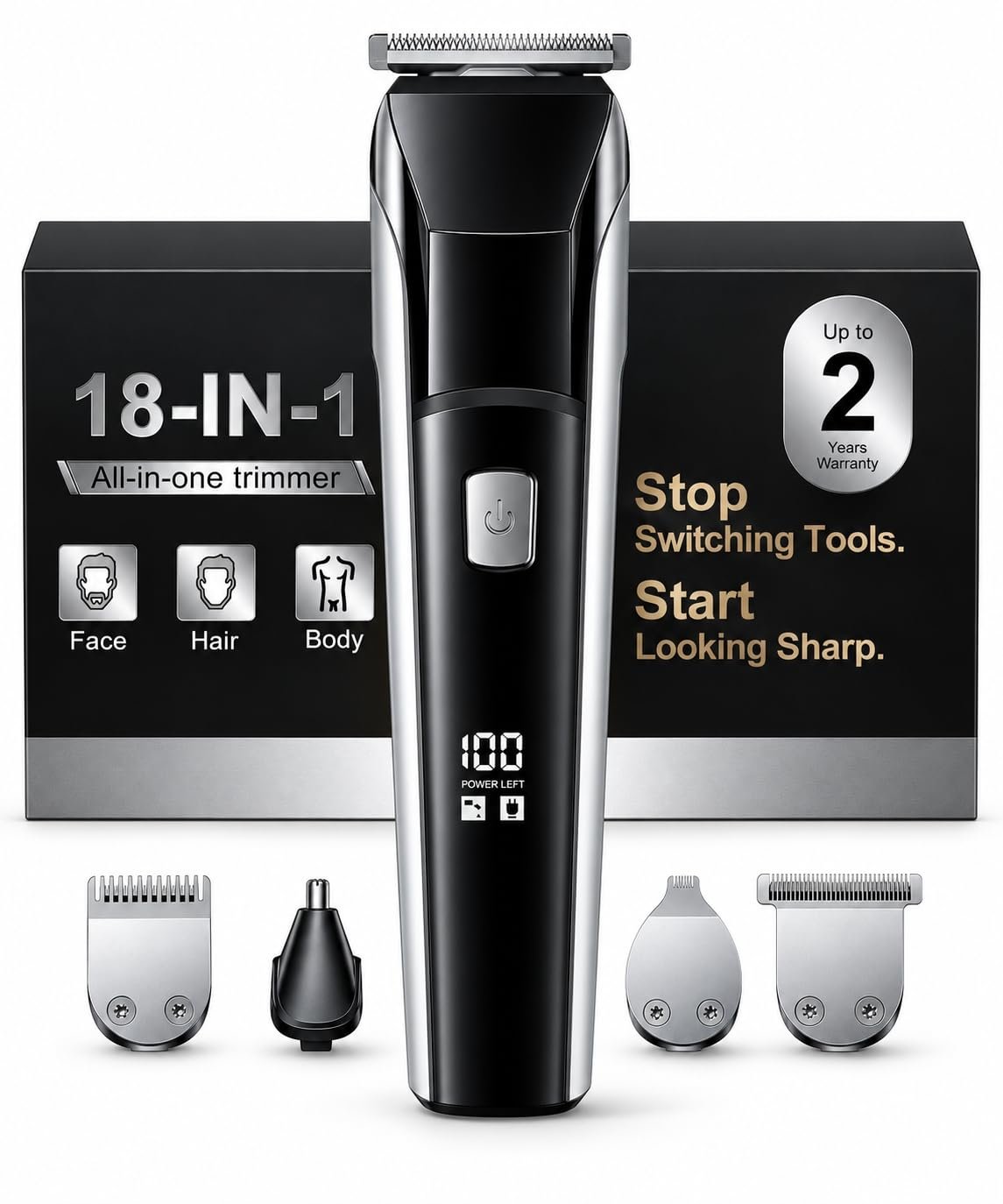 YGZ Beard Trimmer for Men, Electric Razor Hair Clippers for Men, Gifts