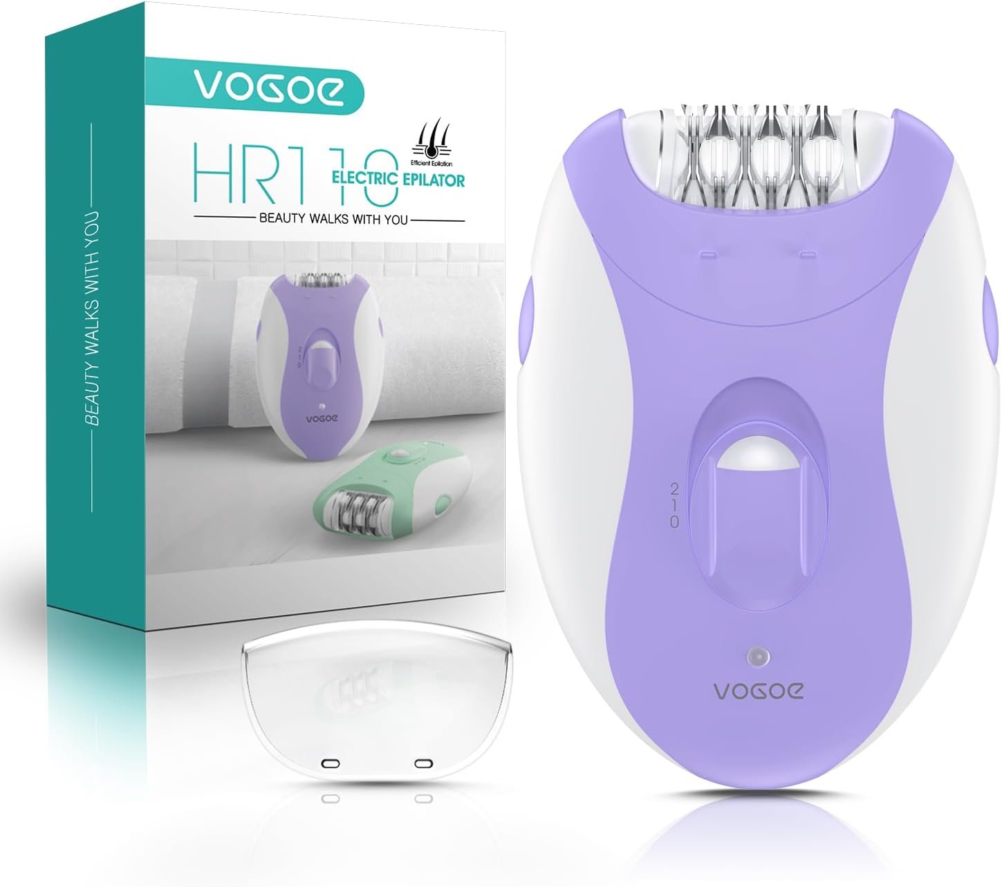 VOGOE Epilators Hair Removal for Women with LED Light for Body Face, HR110