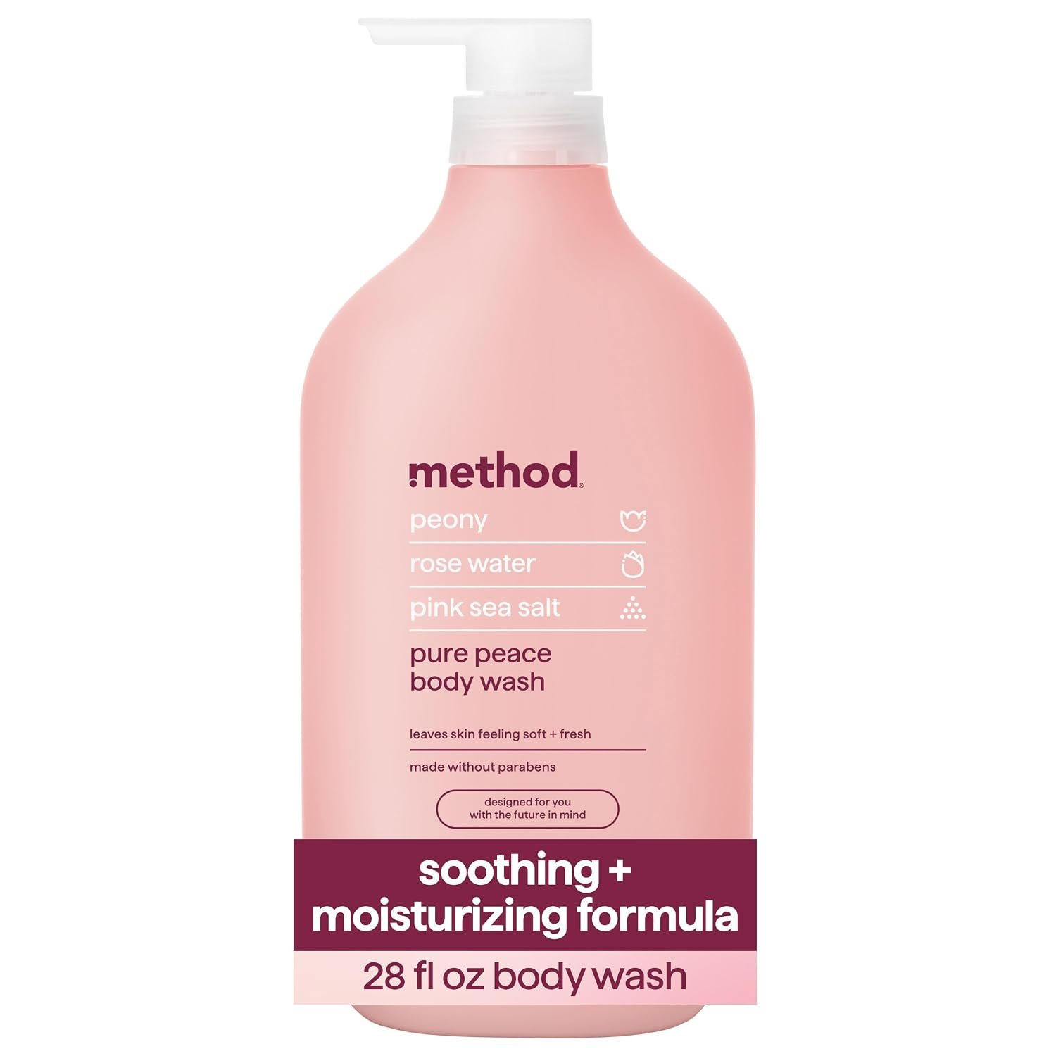 Method Body Wash, Pure Peace, Paraben and Phthalate Free, 28 oz (Pack of 1)