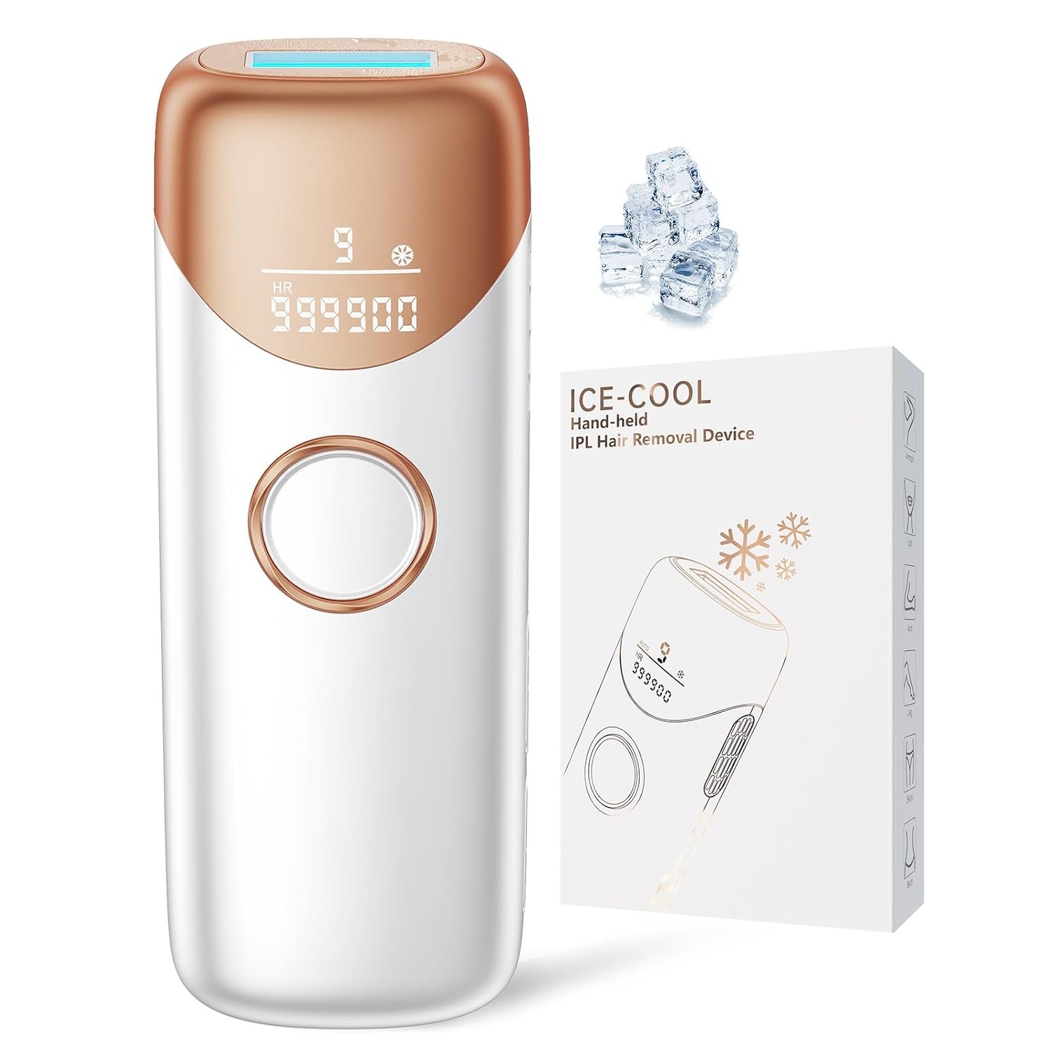 Ubroo 41°F Ice Cooling IPL Hair Removal for Women & Men(Gold)