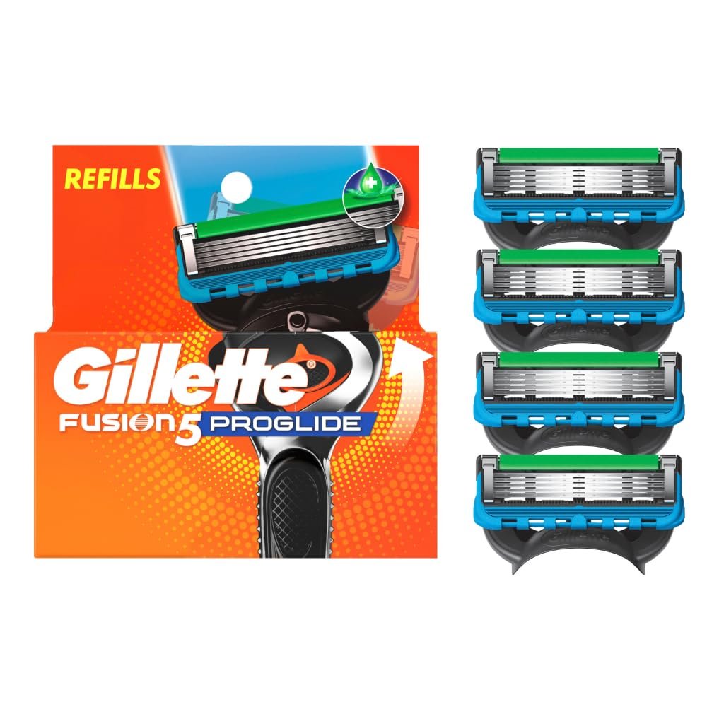 Gillette ProGlide Razor Refills for Men, 4 Razor Blade Refills