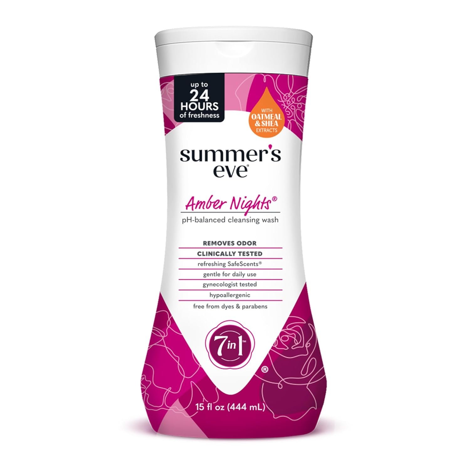 Summer’s Eve All-Over Daily Feminine Wash, Amber Nights, 15 Fl Oz